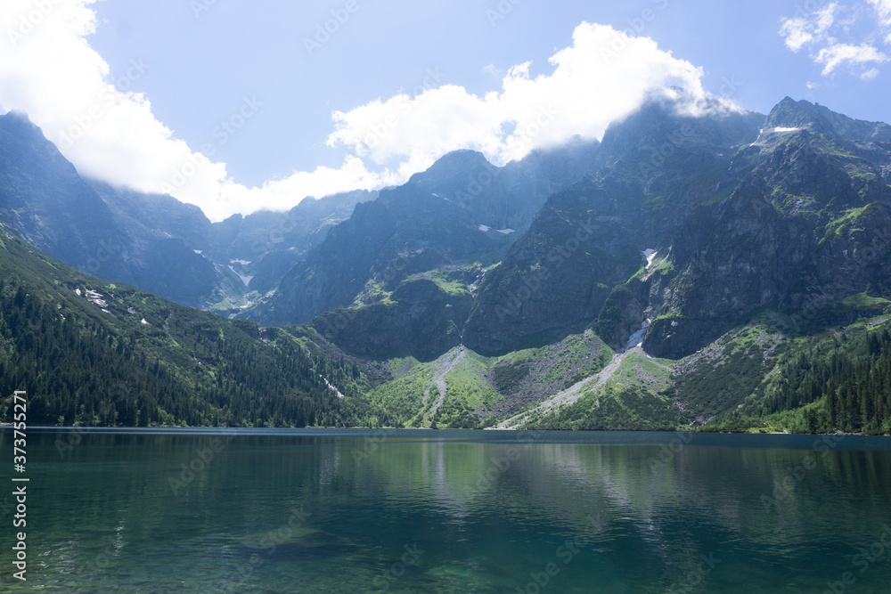 Morskie Oko or Eye of the Sea lake in the mountains