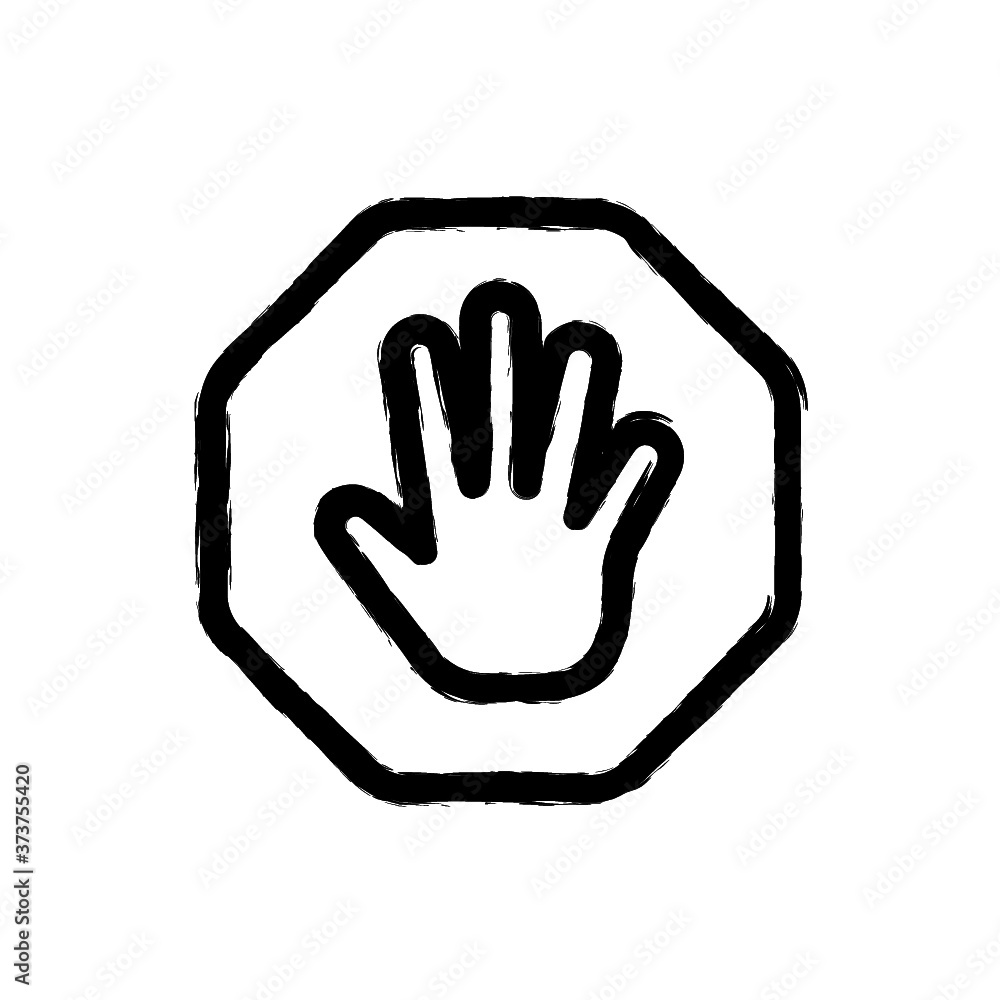 Fototapeta premium vector illustration hand drawn icon ofstop sign