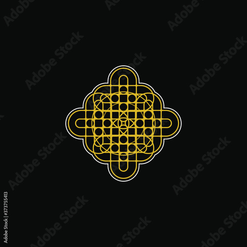 Elegance Gold Sempiternal Tattoo Symbol photo