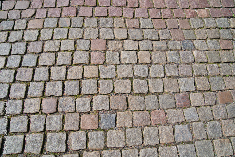 Multi color stone pavement, texture