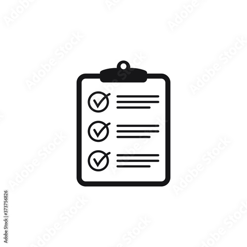 Clipboard with checklist icon  symbol for web site and app design. Vector illstration.