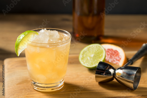 Boozy Refreshing Rum Navy Grog Cocktail