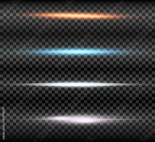White glowing light explodes on a transparent background. Bright Star. Transparent shining sun, bright flash. Vector graphics.	