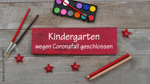 Kindergarten wegen Coronafall geschlossen photo