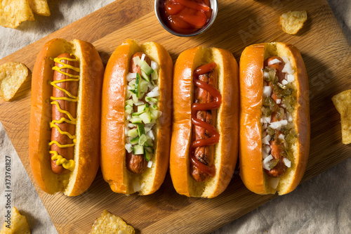 Wall Mural Healthy Homemade Turkey Hot Dogs