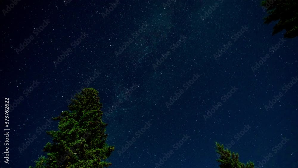 Milky Way Over Utah. Time-lapse as camera tilts up to the stars of the milky way galaxy above near Navajo Lake in Utah. Milky Way Over Utah. Time-lapse as camera tilts up to the stars of the milky way galaxy above near Navajo Lake in Utah.