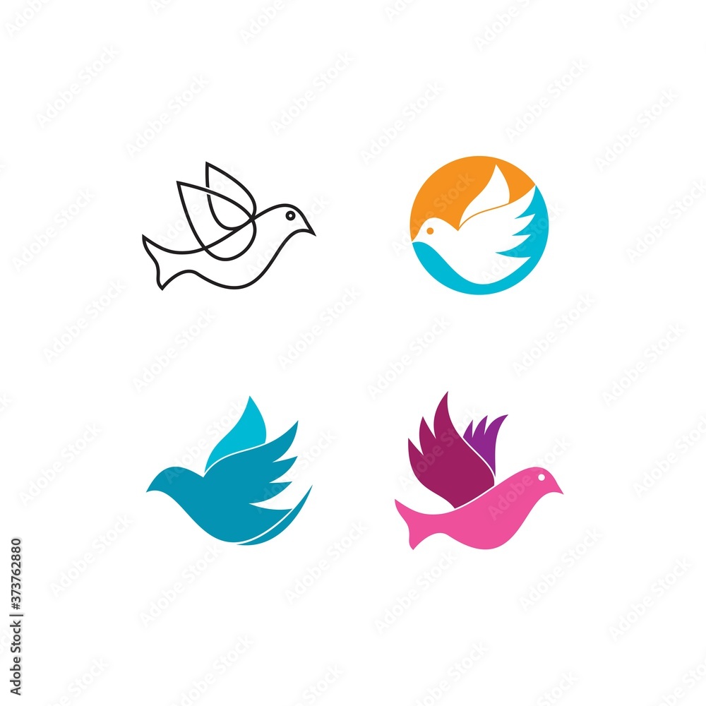 Fototapeta premium Bird wing Dove Logo
