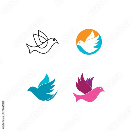 Fototapeta Naklejka Na Ścianę i Meble -  Bird wing Dove Logo