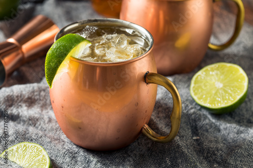 Photography Boozy Bourbon Kentucky Mule Cocktail