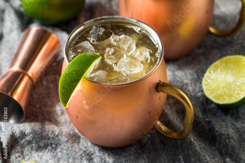 Canvas Print Boozy Bourbon Kentucky Mule Cocktail