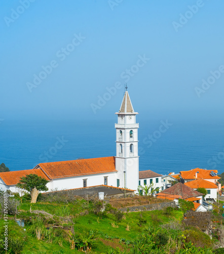 Landscape village church oc...