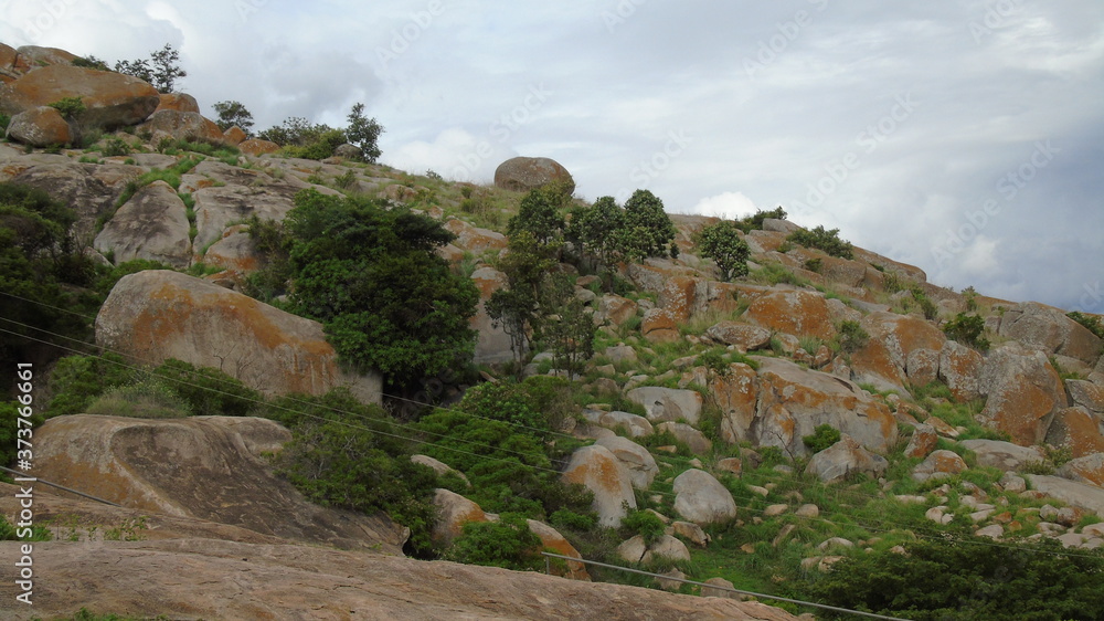 landscape with rocks