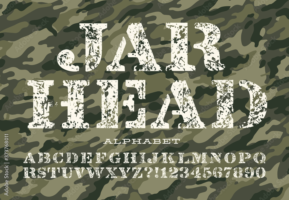 jarhead-is-a-grunge-stencil-alphabet-in-military-style-lettering-on-a