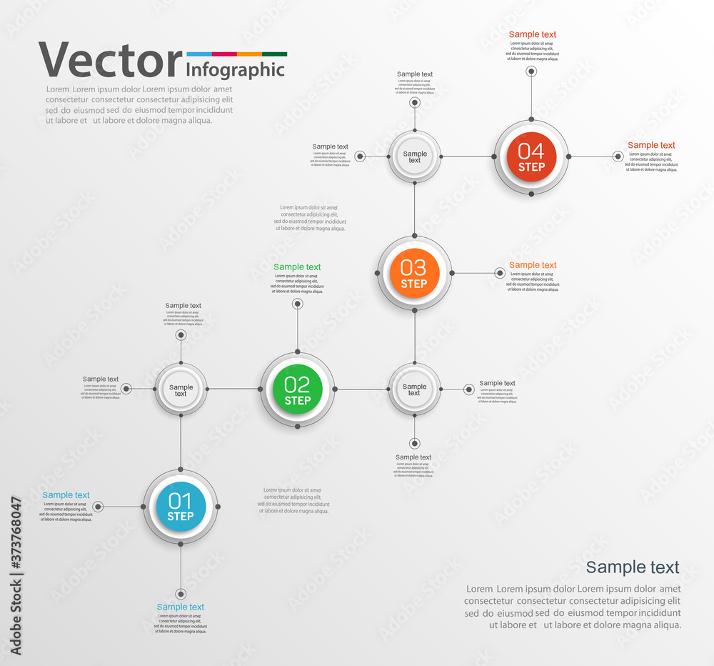 Infographic design template with options and 4 steps. For content, diagram, flowchart,steps, parts, timeline infographics, workflow layout, chart Infographic design template with options and 4 steps. For content, diagram, flowchart,steps, parts, timeline infographics, workflow layout, chart