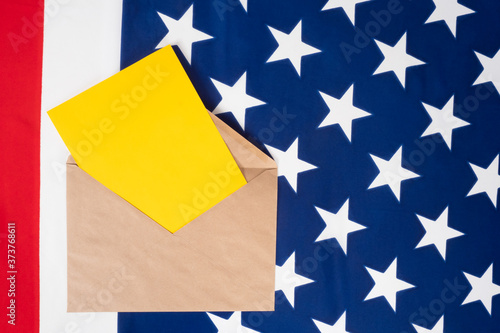 Envelope with paper on the ...