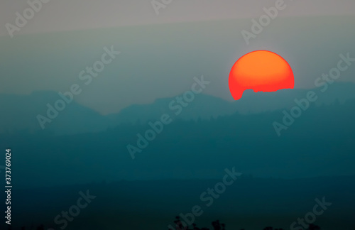 Colorado Wildfire Sunset