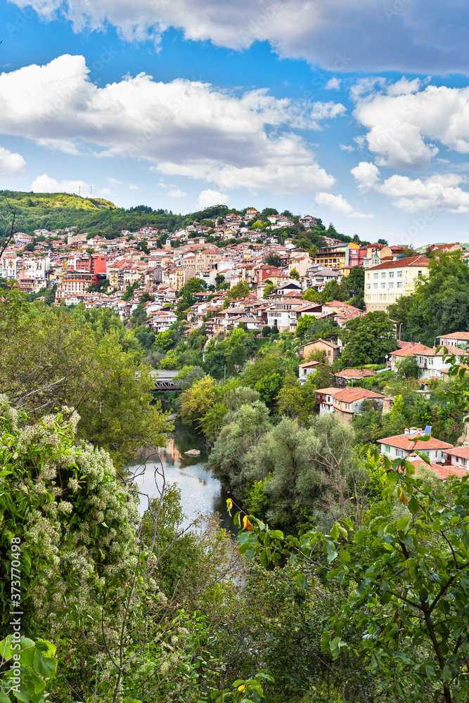 Veliko Tarnovo, touristic city in Bulgaria on the Iantra river