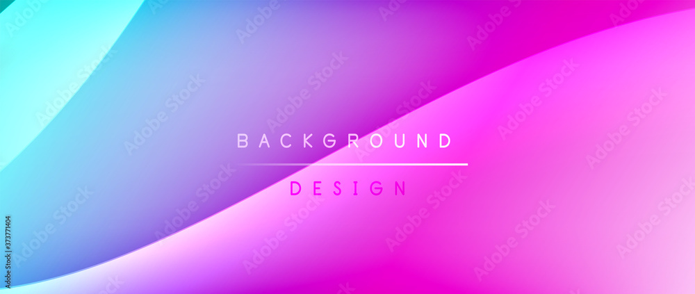 Fluid gradient waves with shadow lines and glowing light effect, modern flowing motion abstract background for cover, placards, poster, banner or flyer