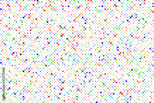 Abstract vector illustration with small squares and pixels.