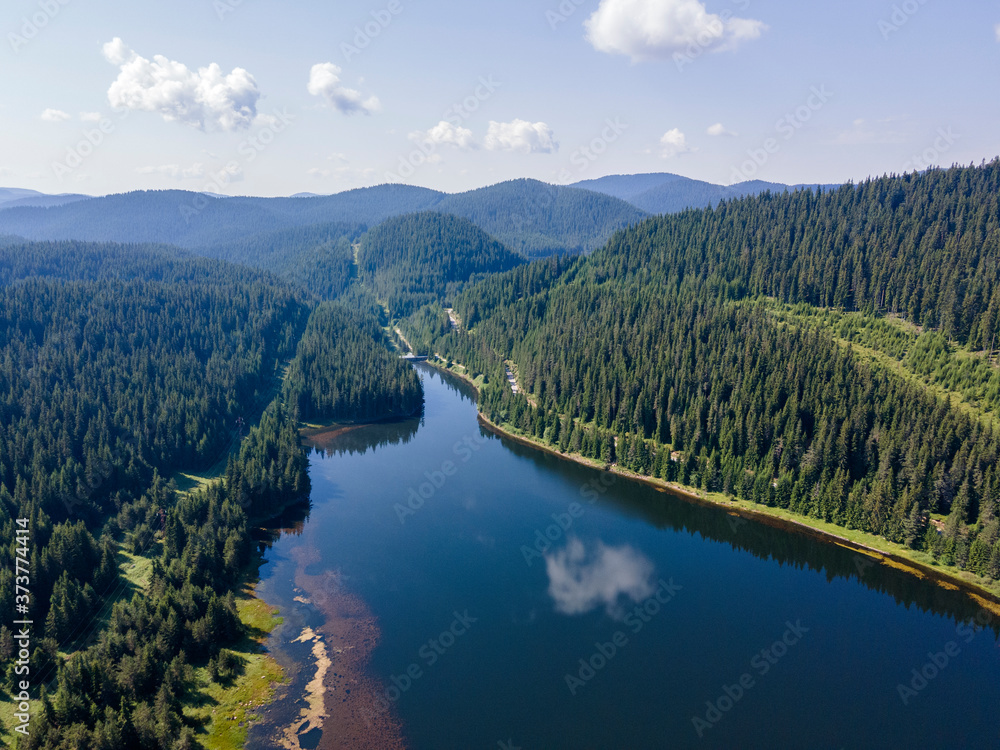 Aerial view of Beglika Reservoir, Bulgaria Aerial view of Beglika Reservoir, Bulgaria