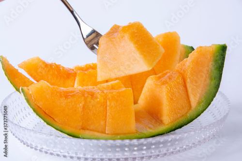 北海道名産である赤肉の夕張メロン