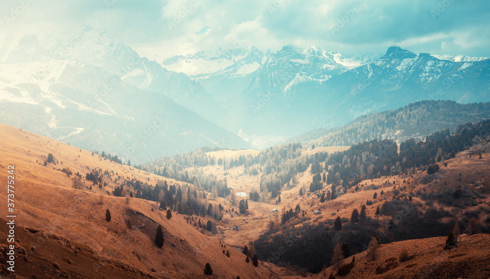 Naklejka premium spring alp mountains in italy