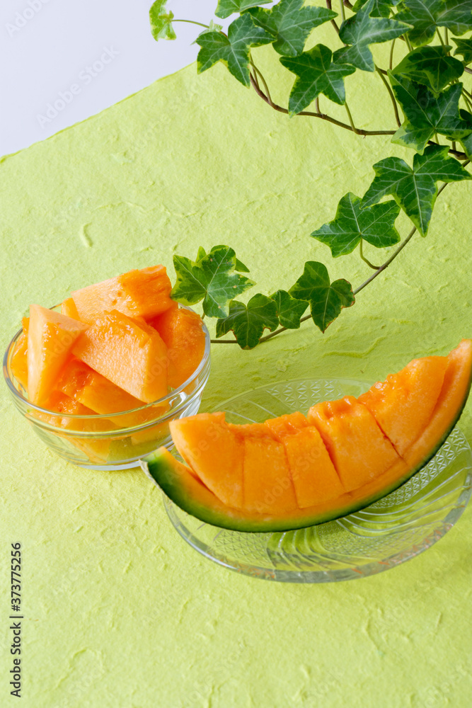 北海道名産である赤肉の夕張メロン