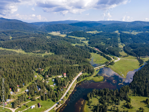 Aerial view of Beglika Reservoir, Bulgaria photo