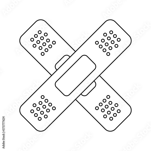 Plaster or Band Aid Icon. Medical Patch Symbol Isolated © Eugene B-sov