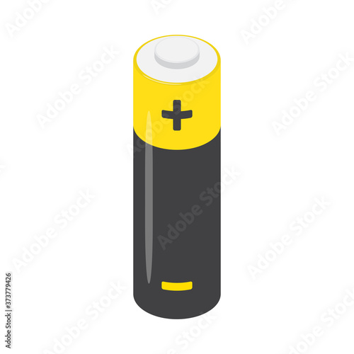 AA alkaline battery isolated on a white background.