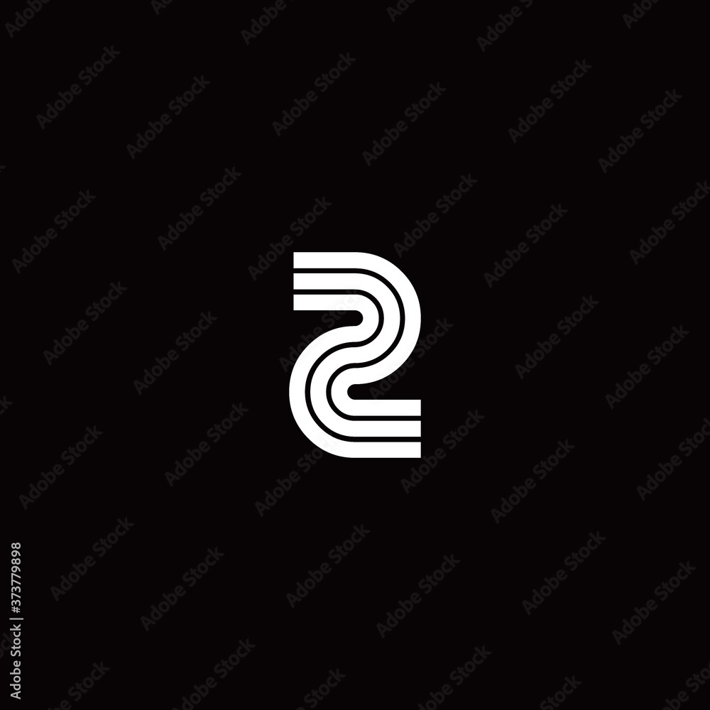 Initial Z letter with monogram line style logo template vector
