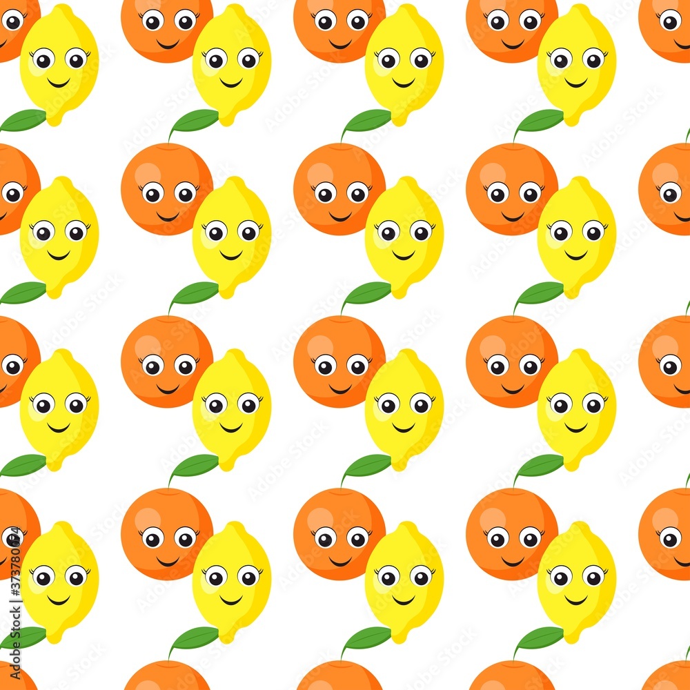 Seamless pattern with tangerines and lemons with cute eyes on a white background. Fruit print print for bed linen and fabrics, wrapping paper and wallpaper.
Stock vector illustration for decoration Seamless pattern with tangerines and lemons with cute eyes on a white background. Fruit print print for bed linen and fabrics, wrapping paper and wallpaper.
Stock vector illustration for decoration