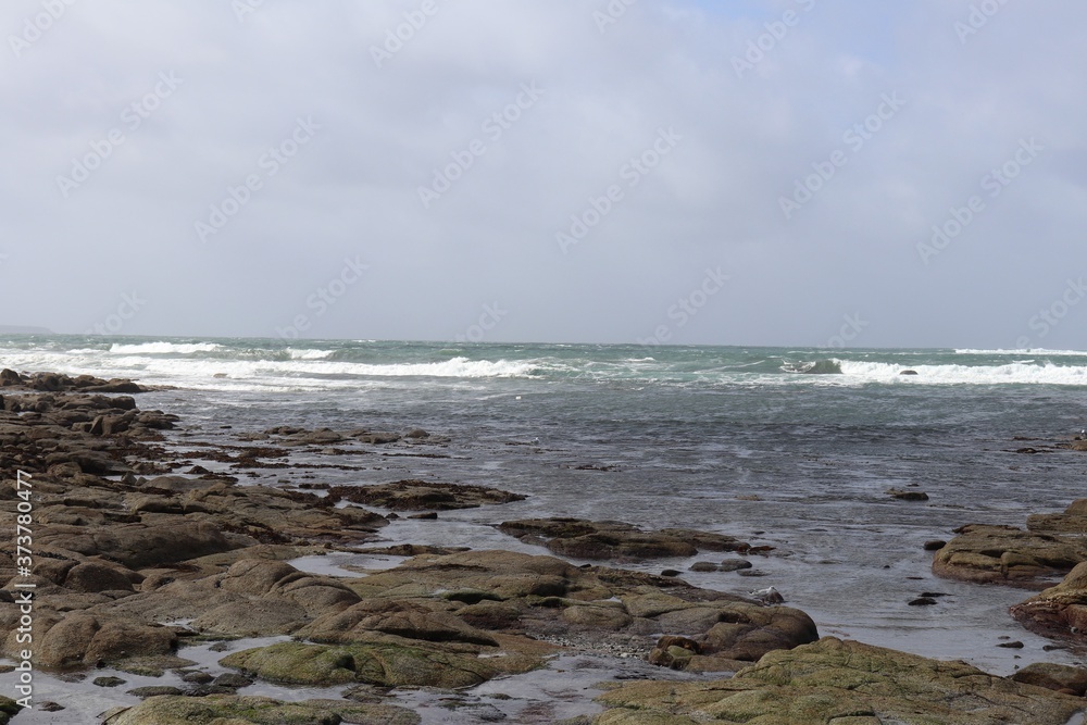 Le littoral atlantique, l'océan atlantique au lieudit Fort Bloqué, ville de Ploemeur, département du Morbihan, région Bretagne, France Le littoral atlantique, l'océan atlantique au lieudit Fort Bloqué, ville de Ploemeur, département du Morbihan, région Bretagne, France