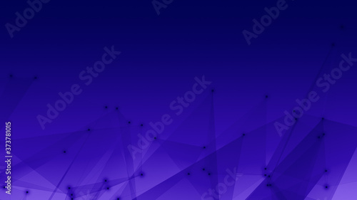Abstract technology and science polygonal space low poly dark background Tone blue purple with connecting dots and lines.