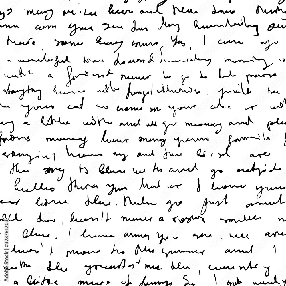 Seamless vector pattern imitating handwritten messy text, unreadable, illegible doodle cursive script background Seamless vector pattern imitating handwritten messy text, unreadable, illegible doodle cursive script background