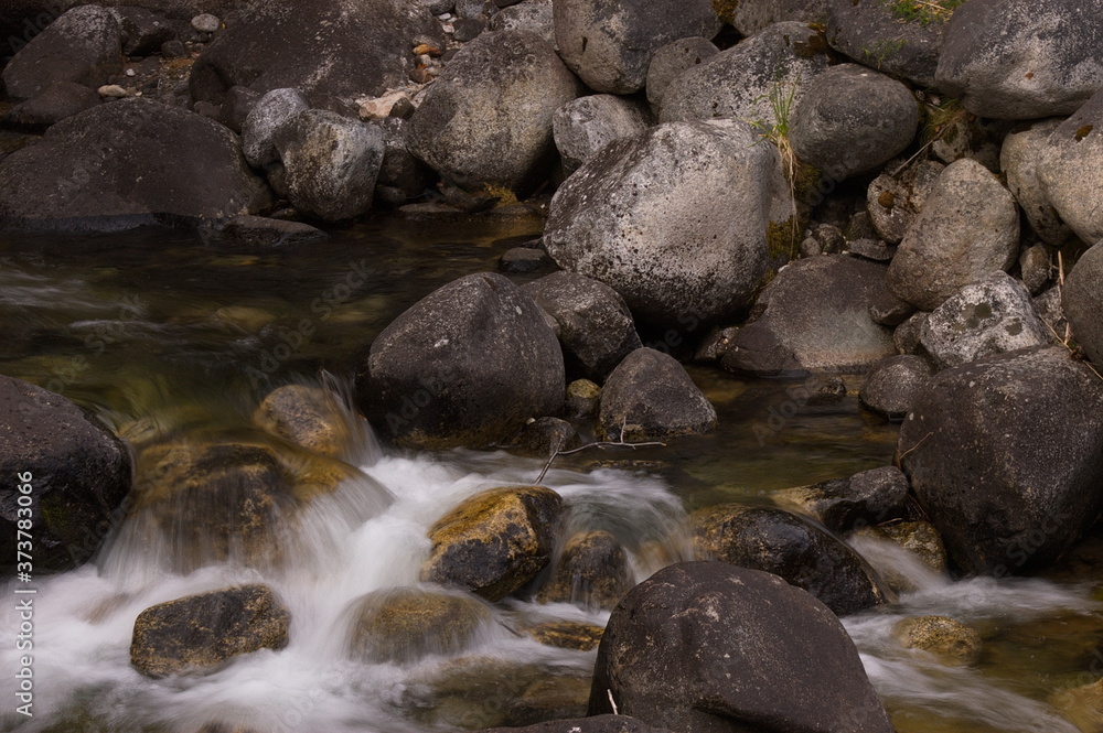 Water flowing over rocks in a small stream in Nelson, BC. Water flowing over rocks in a small stream in Nelson, BC.