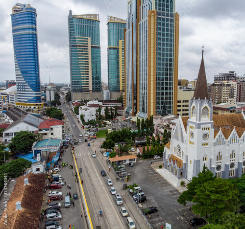 A Cathedral church in the Center of of Dar es Salaam, Biggest City in Tanzania photo