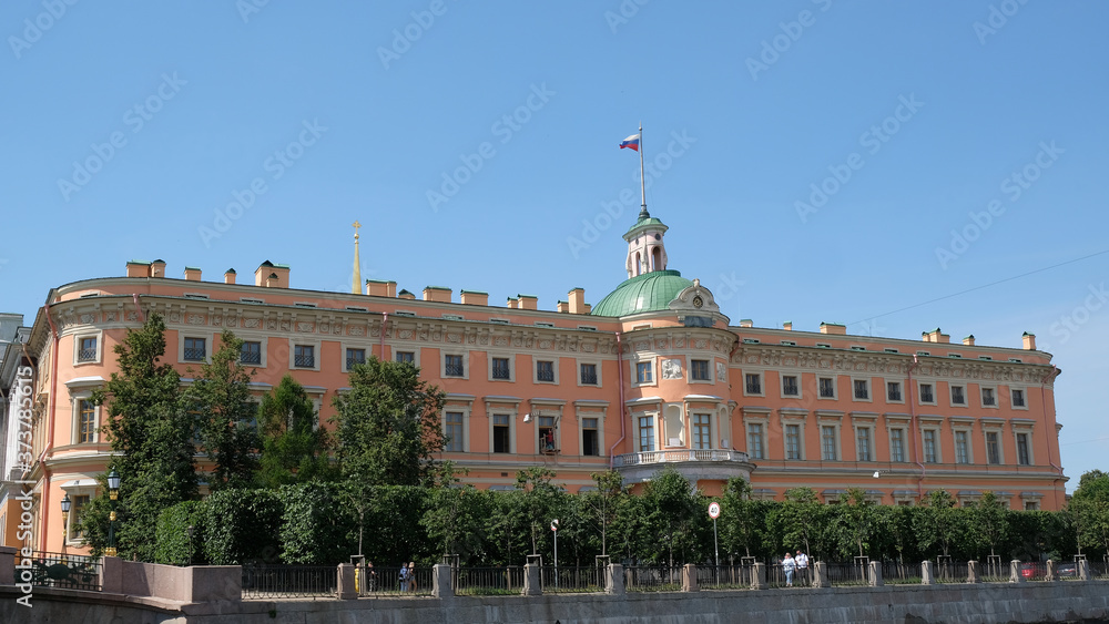 22 of July 2020 - St.Petersburg, Russia: Mikhailovsky, or Engineering Castle - a former imperial palace