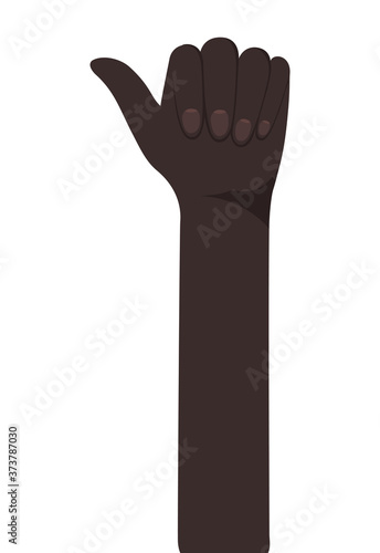 like sign with black hand design, diversity people multiethnic race and community theme Vector illustration