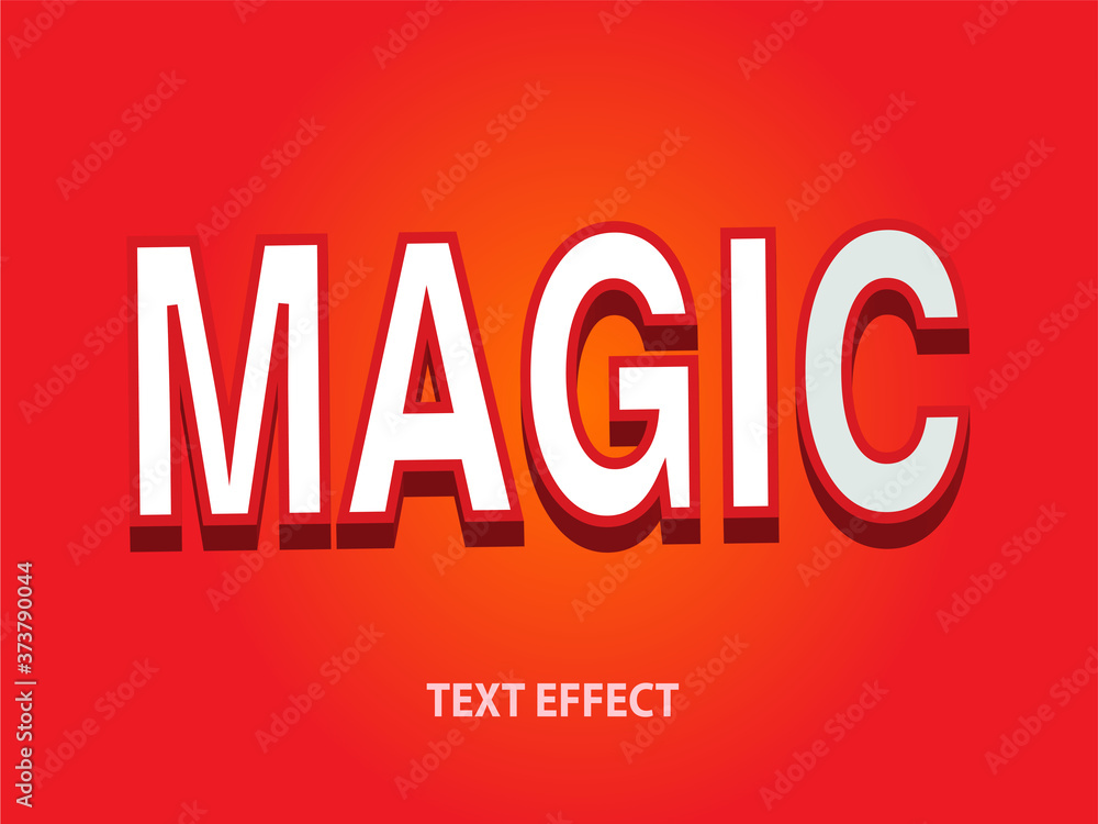 text effect magic. white 3D style text for the template. design fonts used for labels and branding text effect magic. white 3D style text for the template. design fonts used for labels and branding