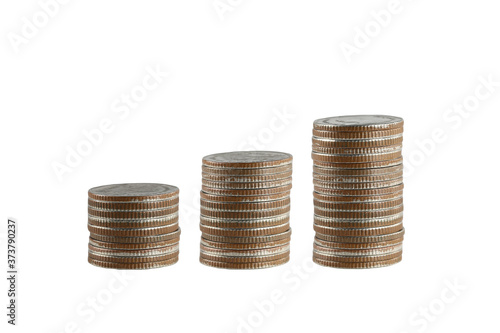 Coin stack is a Bar graph in the concept of profit in business.