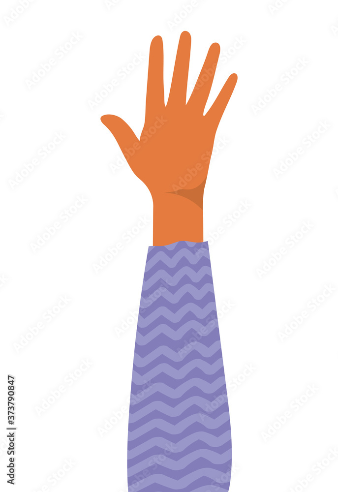 hand up design of People arm finger person learn communication healthcare theme Vector illustration