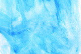 Blue watercolor on art paper background.