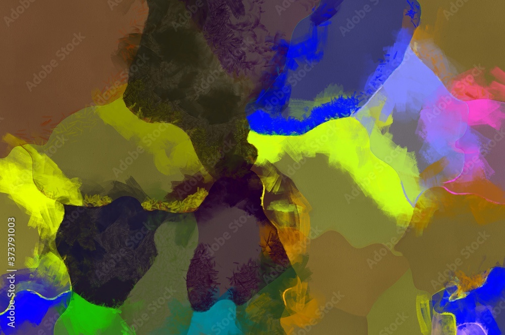 Naklejka premium Illustration style background image, abstract pattern, various vibrant colors, oil painting pattern
