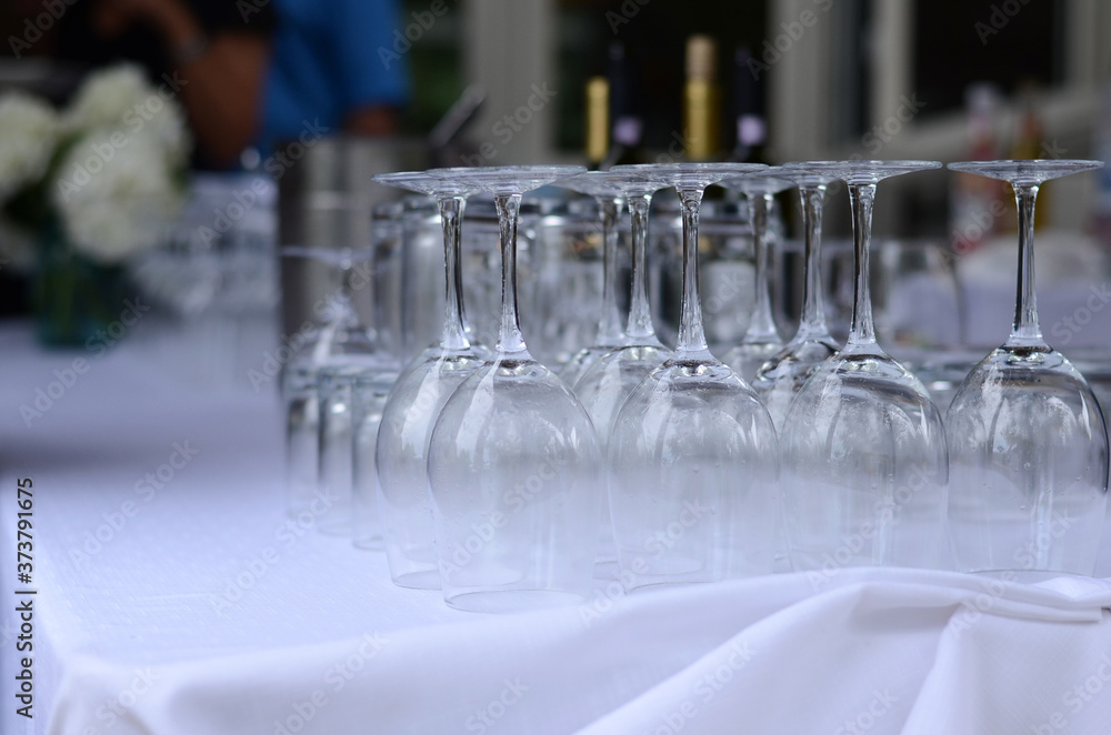 glasses on the table