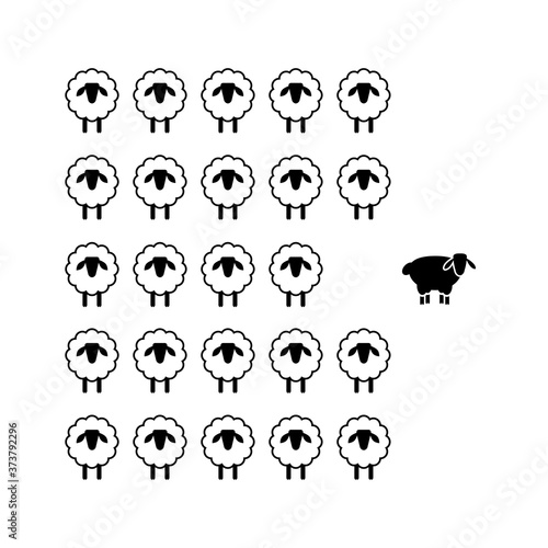 Different in Crowd, Being Different, Different Thinking Concept