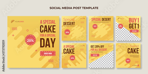 Special cakes social media post template for cake shop