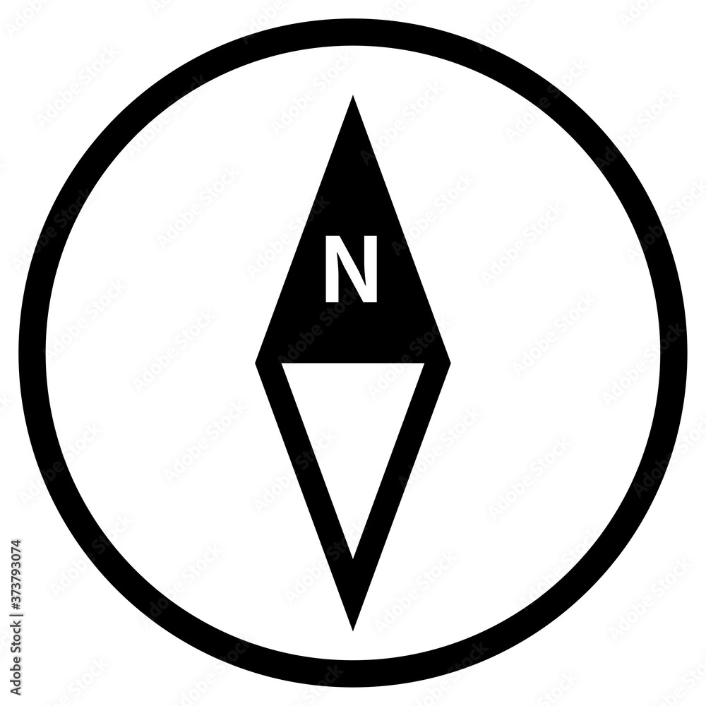 方位のマークのシルエット_アイコンのイラスト_黒 Stock Vector | Adobe Stock