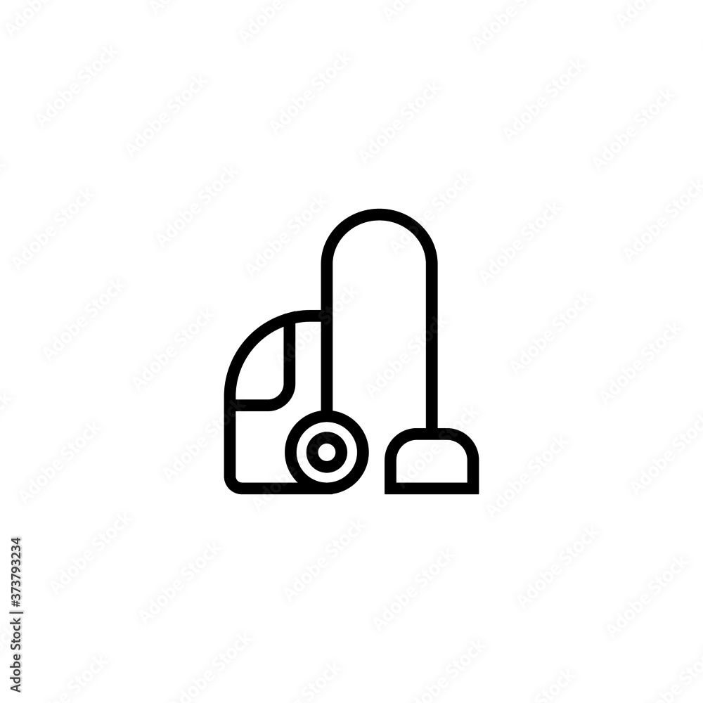Vacuum cleaner Icon in black line style icon, style isolated on white background Vacuum cleaner Icon in black line style icon, style isolated on white background