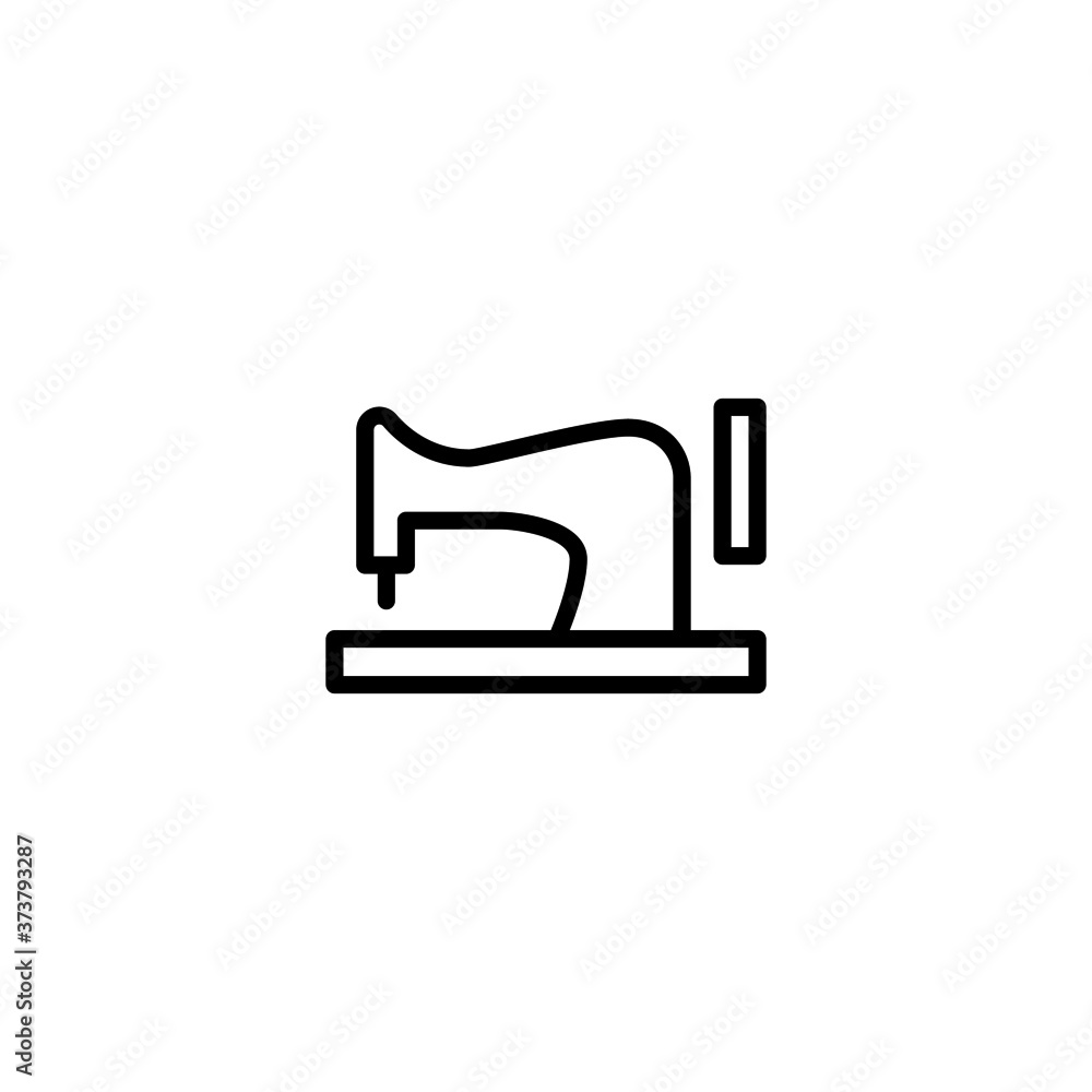 sewing machine Icon in black line style icon, style isolated on white background sewing machine Icon in black line style icon, style isolated on white background